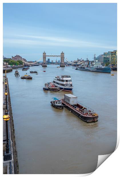 Evening on the River Thames Print by Jason Wells