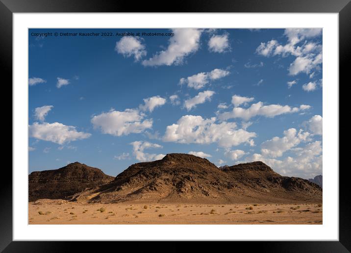 Wadi Rum Desert Landscape Framed Mounted Print by Dietmar Rauscher