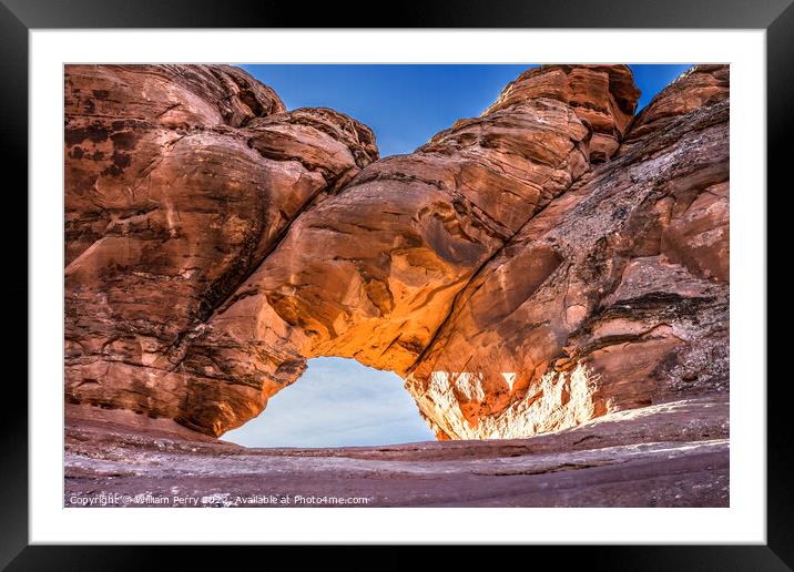 Twisted Doughnut Arch Rock Canyon Arches National  Framed Mounted Print by William Perry