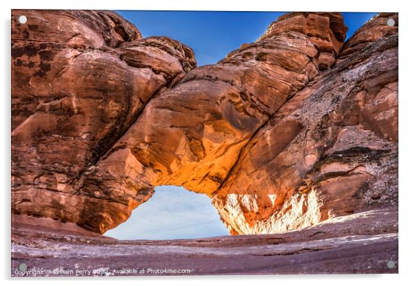 Twisted Doughnut Arch Rock Canyon Arches National  Acrylic by William Perry