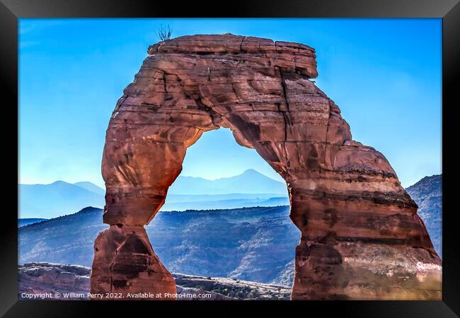 Delicate Arch Rock Canyon Arches National Park Moa Framed Print by William Perry