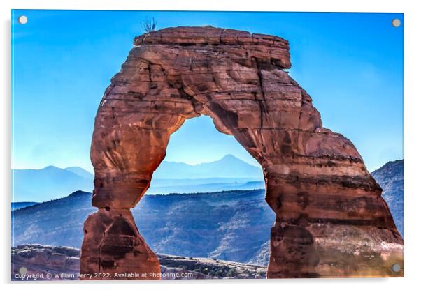 Delicate Arch Rock Canyon Arches National Park Moa Acrylic by William Perry