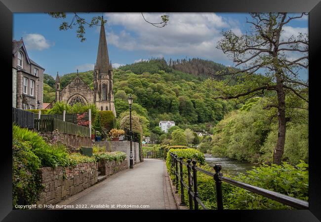 Llangollen Wales beautiful village in the Dee Valley  Framed Print by Holly Burgess
