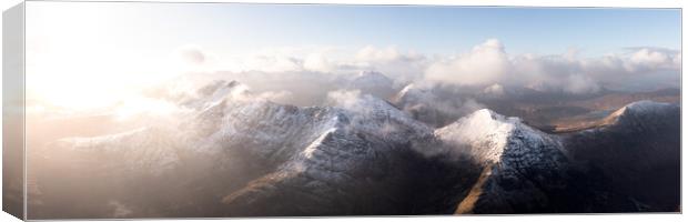 Bla Bheinn Mountain Aerial The Cuillins Isle of Sky Scotland 2 Canvas Print by Sonny Ryse