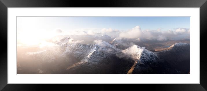 Bla Bheinn Mountain Aerial The Cuillins Isle of Sky Scotland 2 Framed Mounted Print by Sonny Ryse