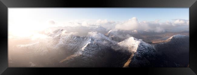 Bla Bheinn Mountain Aerial The Cuillins Isle of Sky Scotland 2 Framed Print by Sonny Ryse