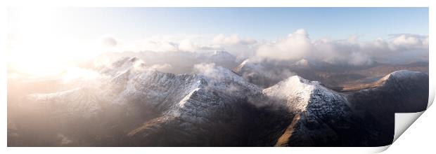 Bla Bheinn Mountain Aerial The Cuillins Isle of Sky Scotland 2 Print by Sonny Ryse