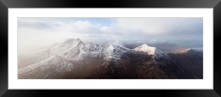Bla Bheinn Mountain Aerial The Cuillins Isle of Sky Scotland Framed Mounted Print by Sonny Ryse