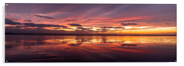 Beautiful Crosby Beach Sunset West Coast England Acrylic by Sonny Ryse