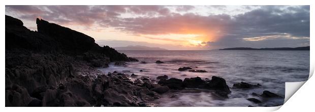 Elgol Coast Sunset Isle of Skye Scotland Print by Sonny Ryse