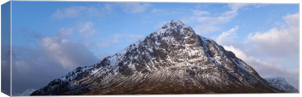 Buachaille Etive Mòr Stob Dearg mountain in snow Glencoe Scotland Canvas Print by Sonny Ryse