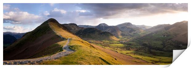 Catbells Hiking trail in the Lake District England Print by Sonny Ryse