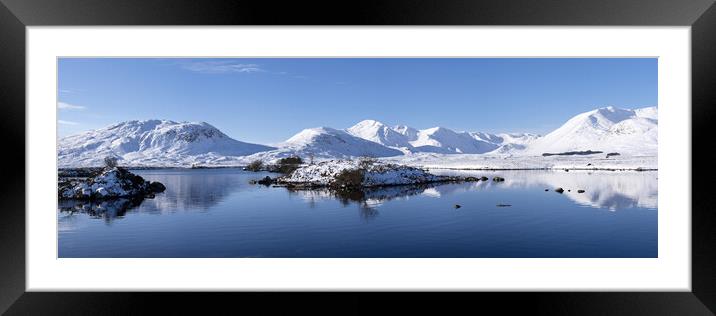 Frozen Lochan na h-Achlaise c Ranoch Moor scotland Framed Mounted Print by Sonny Ryse