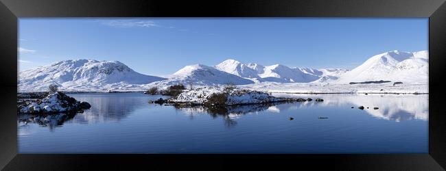 Frozen Lochan na h-Achlaise c Ranoch Moor scotland Framed Print by Sonny Ryse