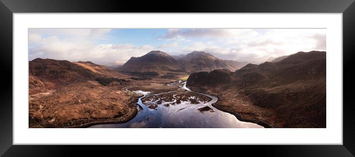 Loch Long Aerial Scottish highlands 2 Framed Mounted Print by Sonny Ryse
