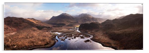 Loch Long Aerial Scottish highlands 2 Acrylic by Sonny Ryse