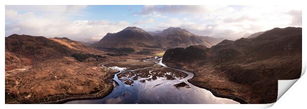 Loch Long Aerial Scottish highlands 2 Print by Sonny Ryse