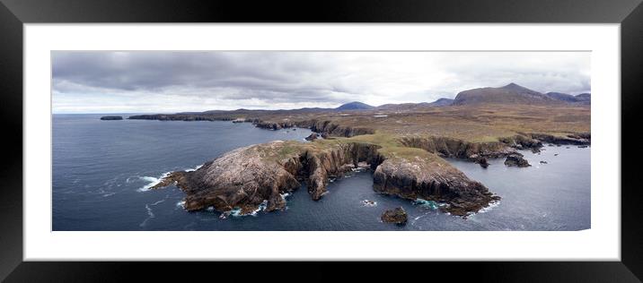Isle of Lewis Mangursta coast Scotland Framed Mounted Print by Sonny Ryse