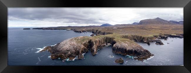 Isle of Lewis Mangursta coast Scotland Framed Print by Sonny Ryse