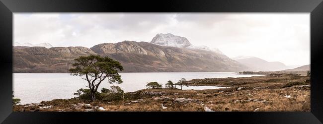 Loch Maree Slioch mountain Wester Ross Highlands scotland Framed Print by Sonny Ryse