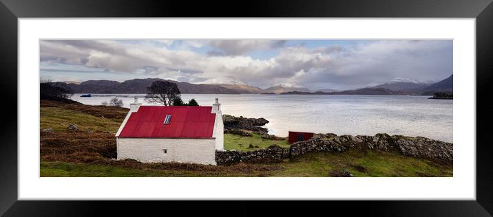 Loch Torridon Red Roof Cottage scottish highlands Framed Mounted Print by Sonny Ryse