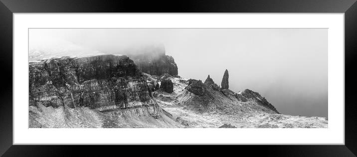 Old Man of Storr Black and white Isle of Skye Framed Mounted Print by Sonny Ryse