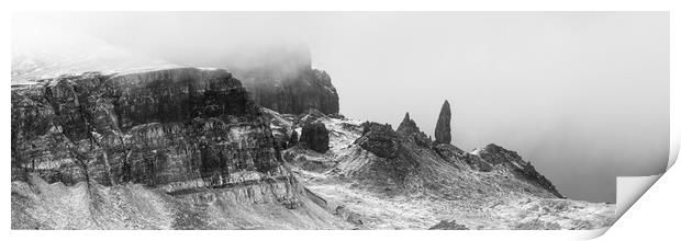 Old Man of Storr Black and white Isle of Skye Print by Sonny Ryse
