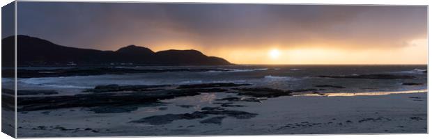 Sanna Bay Beach Ardnamurchan peninsula sunset scotland Canvas Print by Sonny Ryse