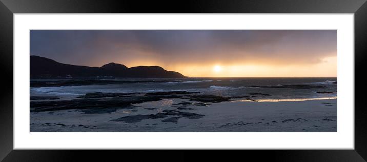 Sanna Bay Beach Ardnamurchan peninsula sunset scotland Framed Mounted Print by Sonny Ryse