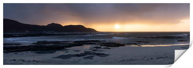 Sanna Bay Beach Ardnamurchan peninsula sunset scotland Print by Sonny Ryse