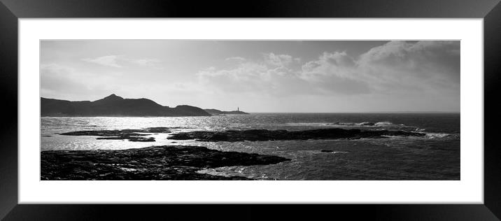 Sanna Bay Beach Ardnamurchan peninsula lighthouse isle of Rum sc Framed Mounted Print by Sonny Ryse