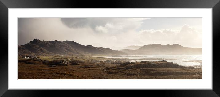 Sanna Bay Beach Ardnamurchan peninsula isle of Rum scotland Framed Mounted Print by Sonny Ryse