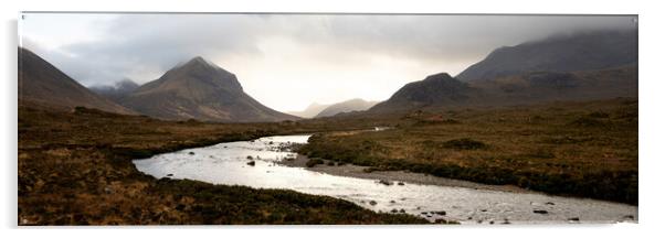 Sligachan and the Cuillin Mountains Isle of Skye Scotland Acrylic by Sonny Ryse