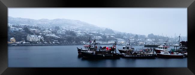 Tarbert fishing boats and town Scotland Framed Print by Sonny Ryse