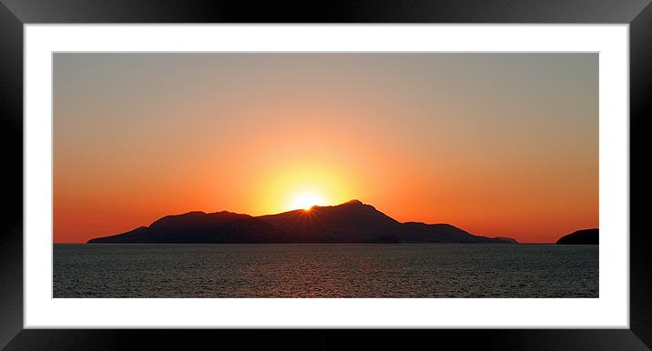 Bay of Naples Sunset Framed Mounted Print by Tom Gomez