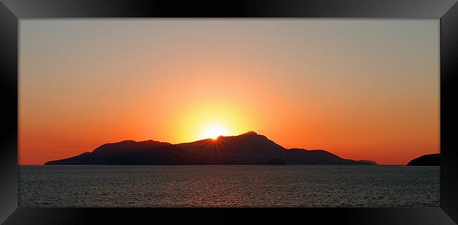 Bay of Naples Sunset Framed Print by Tom Gomez