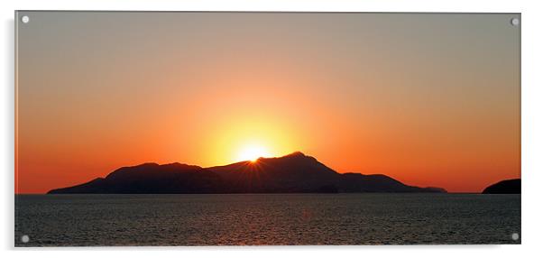 Bay of Naples Sunset Acrylic by Tom Gomez