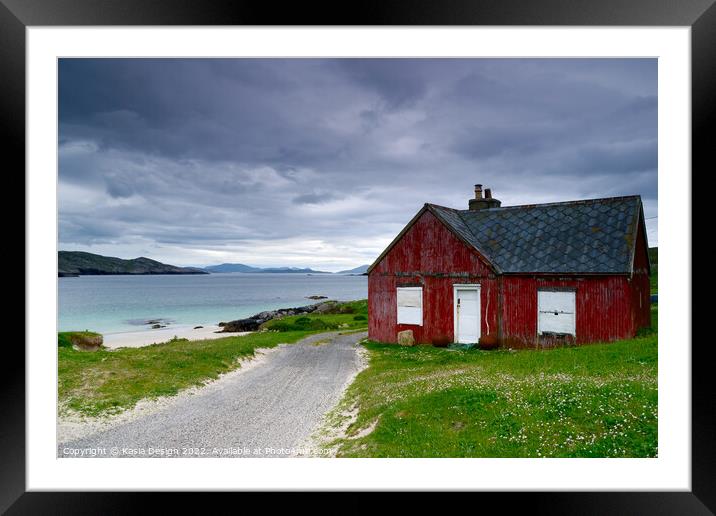 Remote House at the end of the Road Framed Mounted Print by Kasia Design