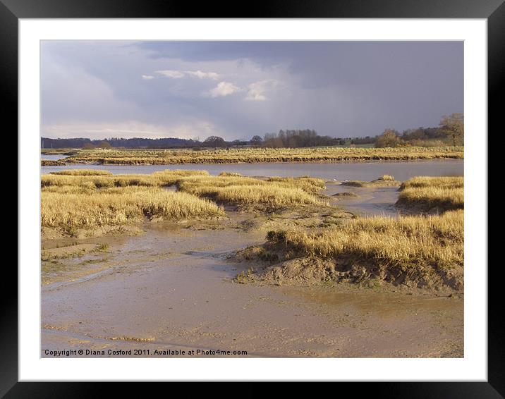 Kyson Point Estuary, Woodbridge, Suffolk Framed Mounted Print by DEE- Diana Cosford