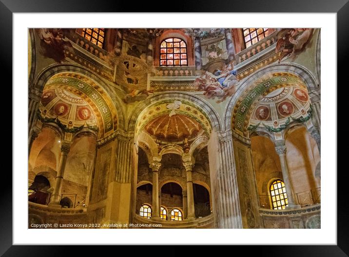Basilica of San Vitale - Ravenna Framed Mounted Print by Laszlo Konya