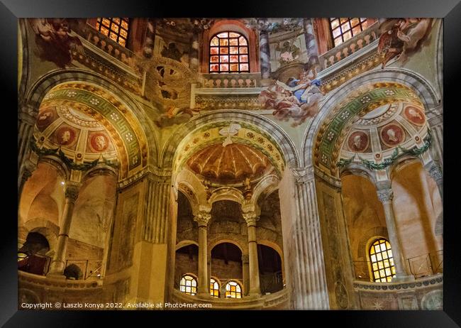 Basilica of San Vitale - Ravenna Framed Print by Laszlo Konya