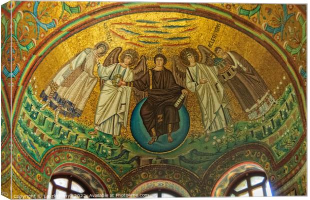 Byzantine mosaics - Ravenna Canvas Print by Laszlo Konya