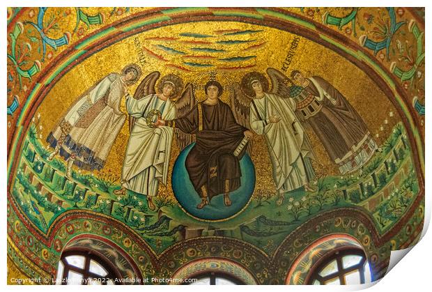 Byzantine mosaics - Ravenna Print by Laszlo Konya