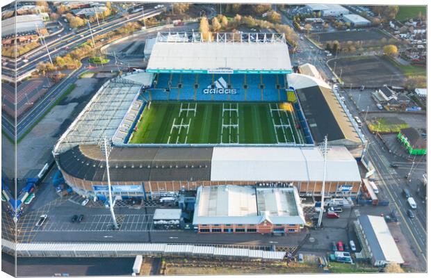 Elland Road From The Air Canvas Print by Apollo Aerial Photography
