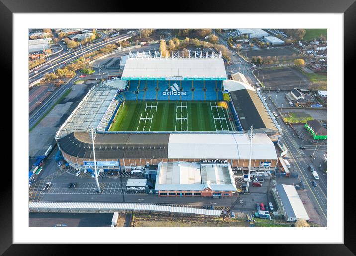 Elland Road From The Air Framed Mounted Print by Apollo Aerial Photography