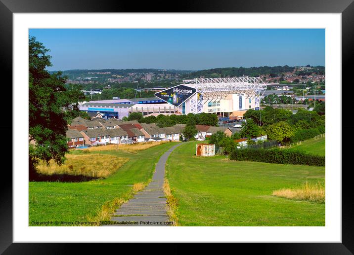 Leeds United Elland Road Framed Mounted Print by Alison Chambers