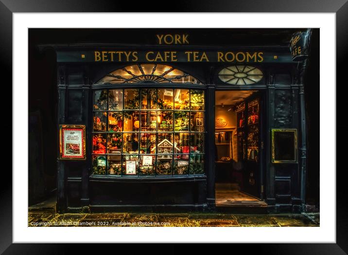 Bettys Cafe Tea Room York Framed Mounted Print by Alison Chambers