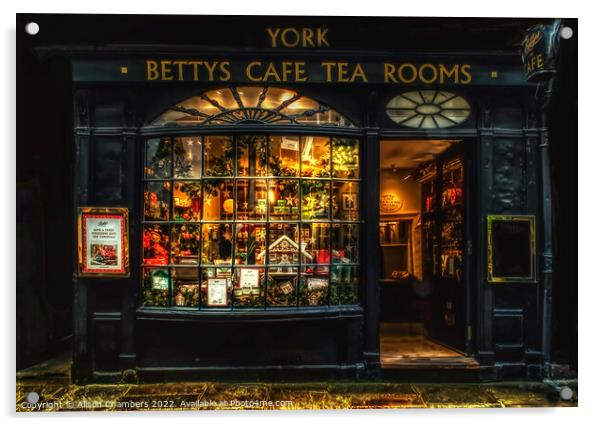 Bettys Cafe Tea Room York Acrylic by Alison Chambers
