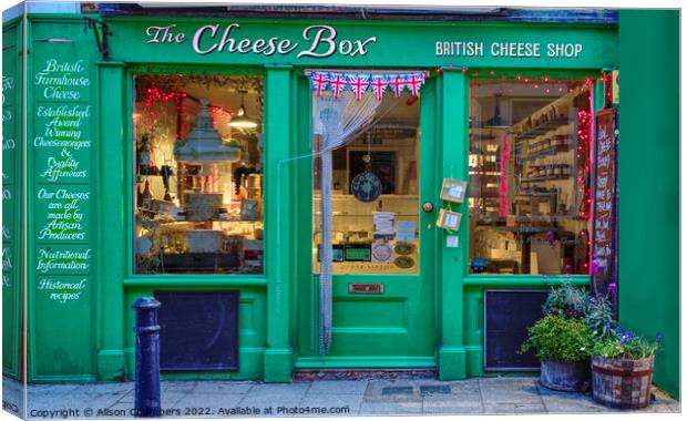 Whitstable Cheese Shop Canvas Print by Alison Chambers