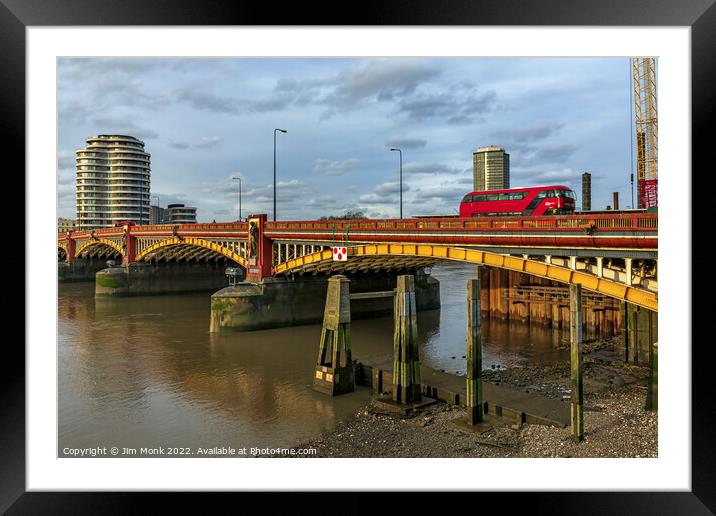 Vauxhall Bridge, London Framed Mounted Print by Jim Monk